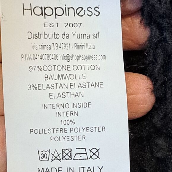 Happiness Made in Italy Embroidered Heart Mid Length Coat Whimsical Gothic Style - Picture 6 of 14